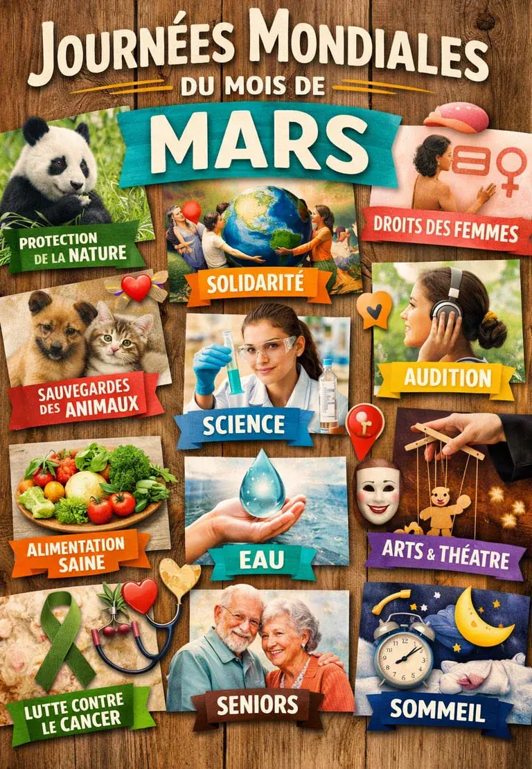 Journées et fêtes du mois de mars
