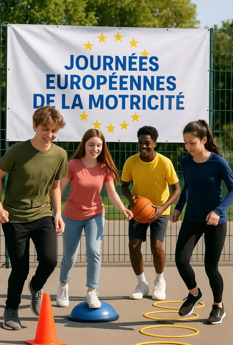 Exercices de psychomotricité pour la journée européenne de la psychomotricité