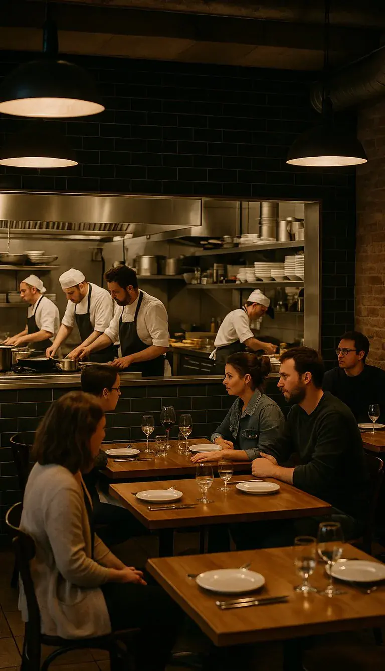 Des cuisiniers au travail dans un restaurant pour la journée internationale des cuisiniers.