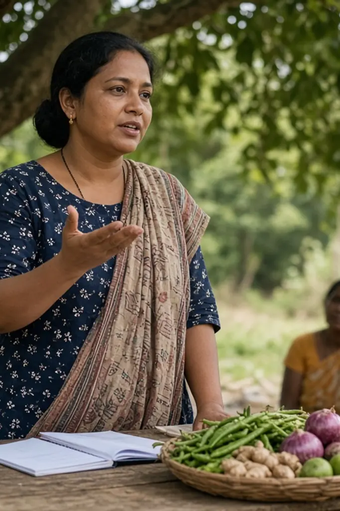 Réunion d’une coopérative agricole menée par des femmes