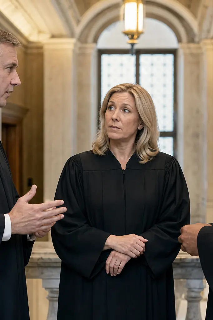 Équipe judiciaire en discussion professionnelle