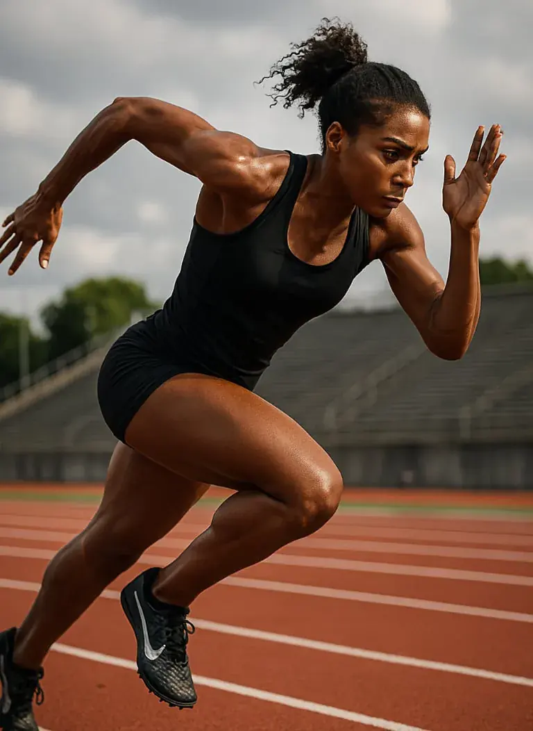sprinteuse pour la Journée internationale du sport féminin