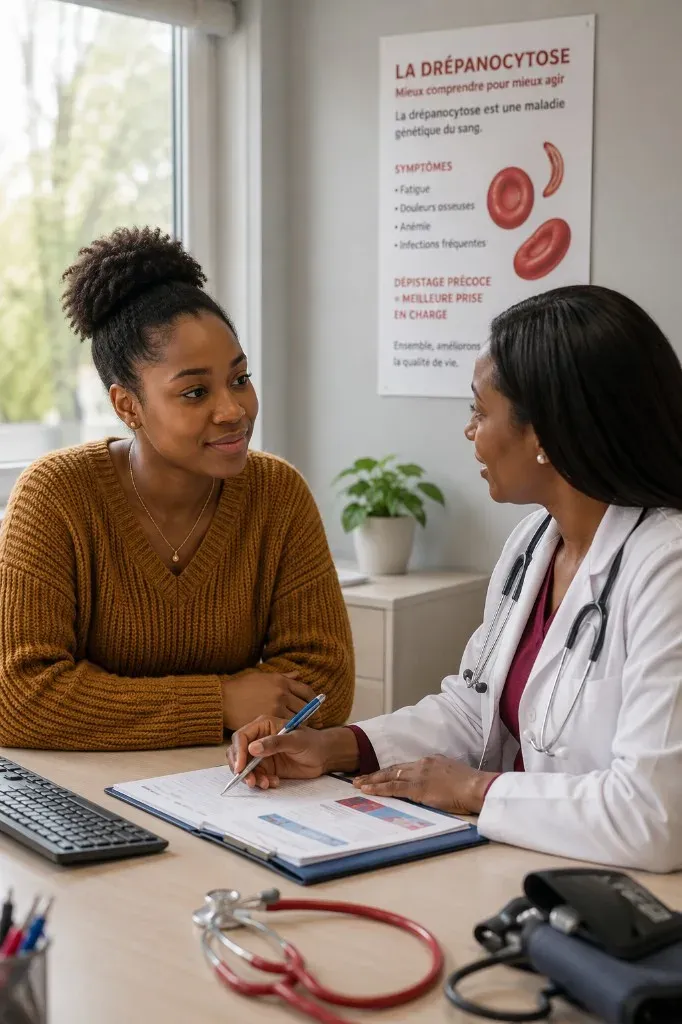 Consultation médicale pour la drépanocytose