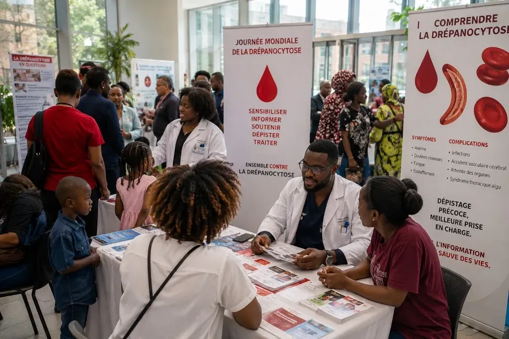 Stand de sensibilisation à la Journée mondiale de la drépanocytose