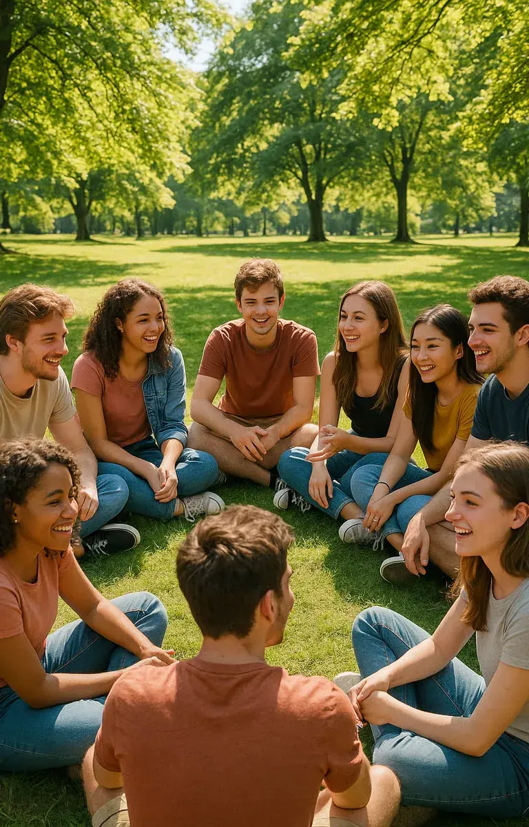 Jeunes qui discutent - illustration journée mondiale de prévention du suicide.