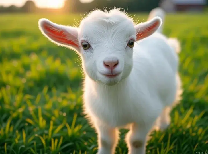 Petit chèvre trop mignonne pour la journée mondiale des animaux