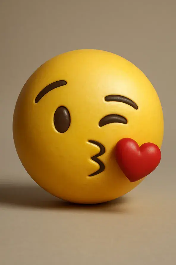 Emoji bisous en 3D pour Journée mondiale