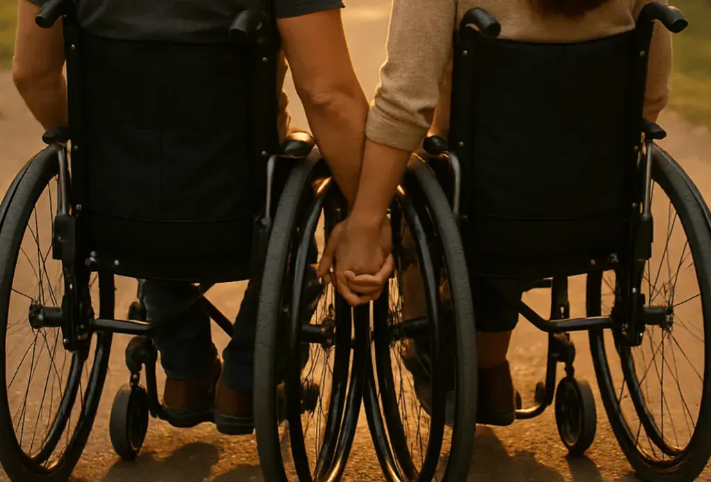 mains entrelacées pour la journée mondiale des mobilités et de l'accessibilité