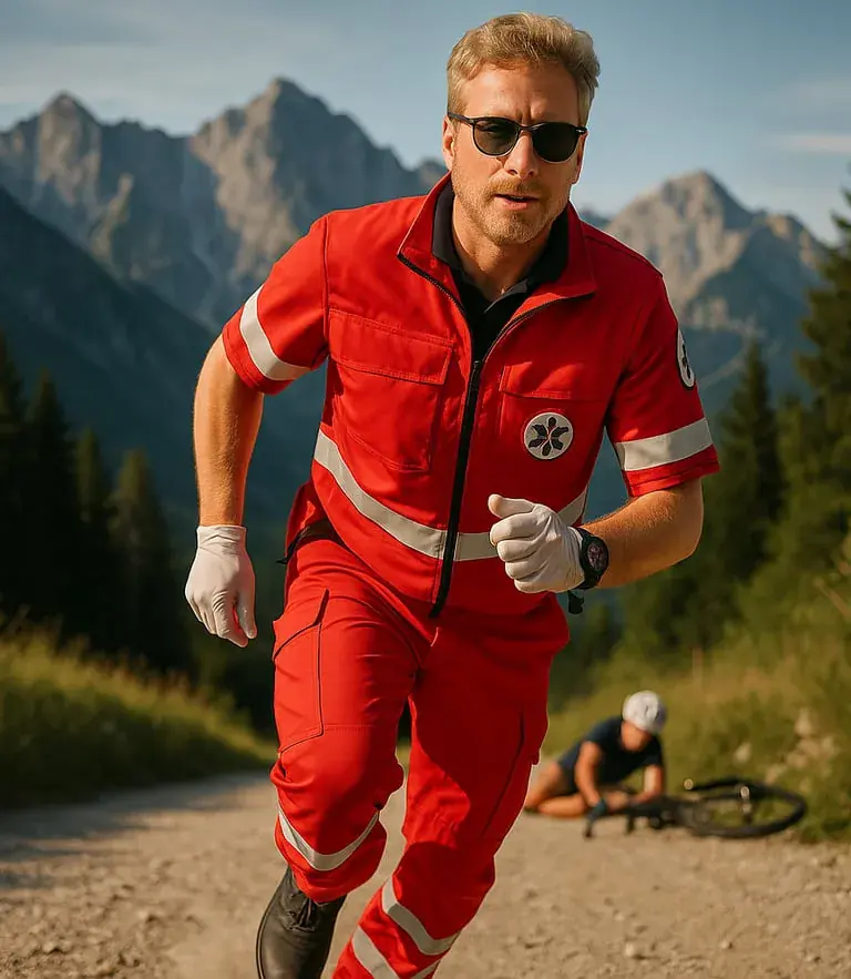 Secouriste en action - Gauthier Leleu, illustration journée mondiale des premiers secours.