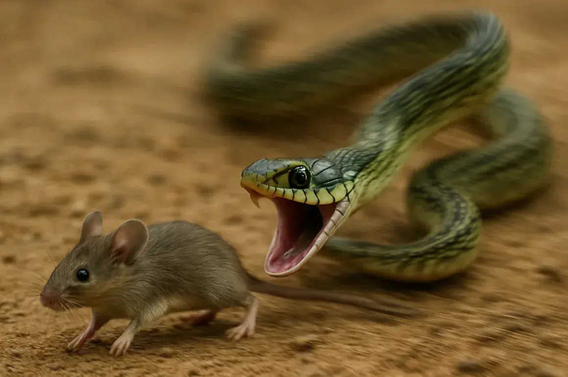 Un serpent attaque une souri pour la journées mondiale des serpents.