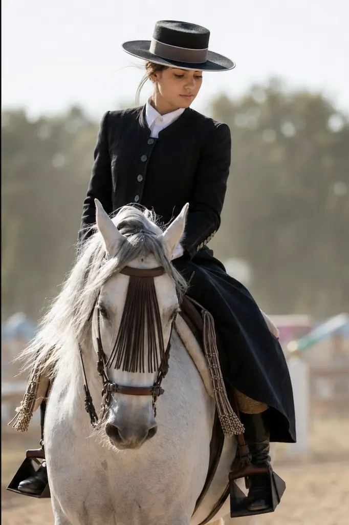 Cavalier et cheval lors d'une tradition équestre