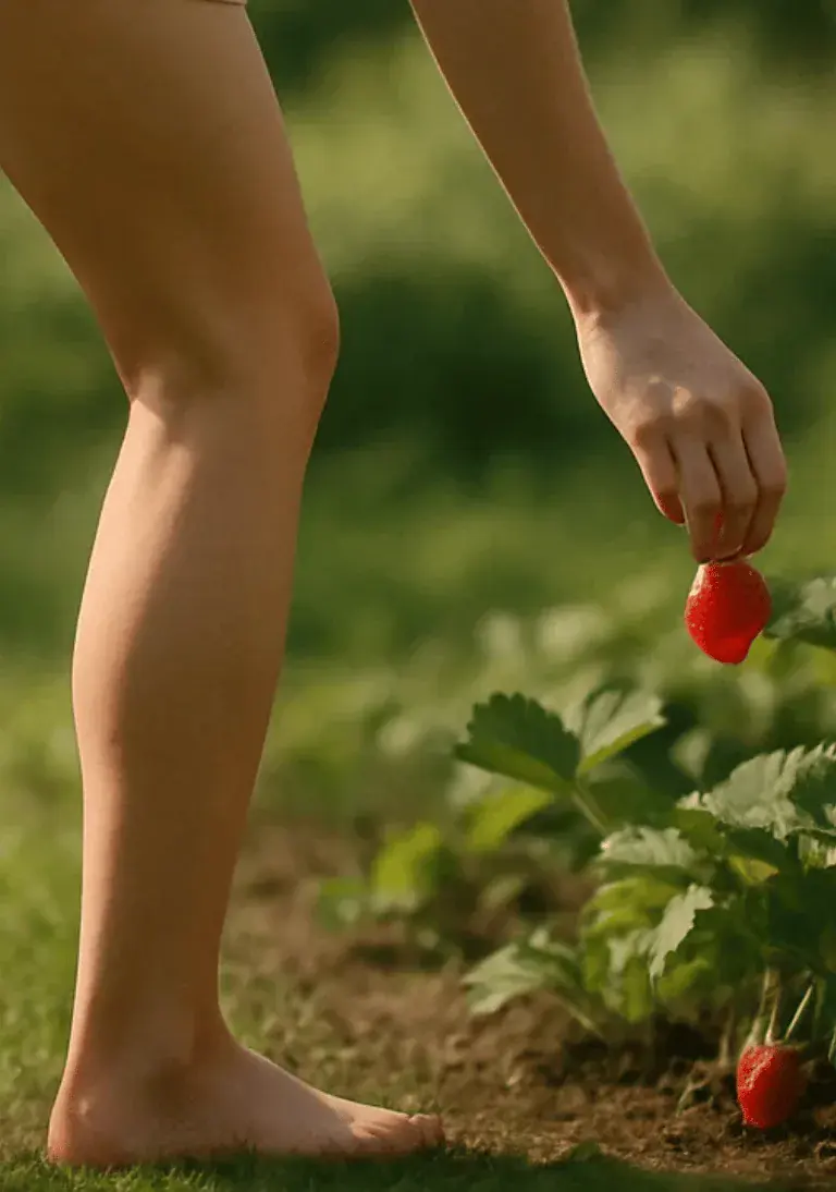 cueillette des fraises pour la journée mondiale du jardinage nu