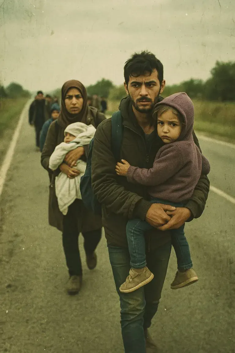 Réfugiés - Illustration pour la journée mondiale du migrant et du réfugié.