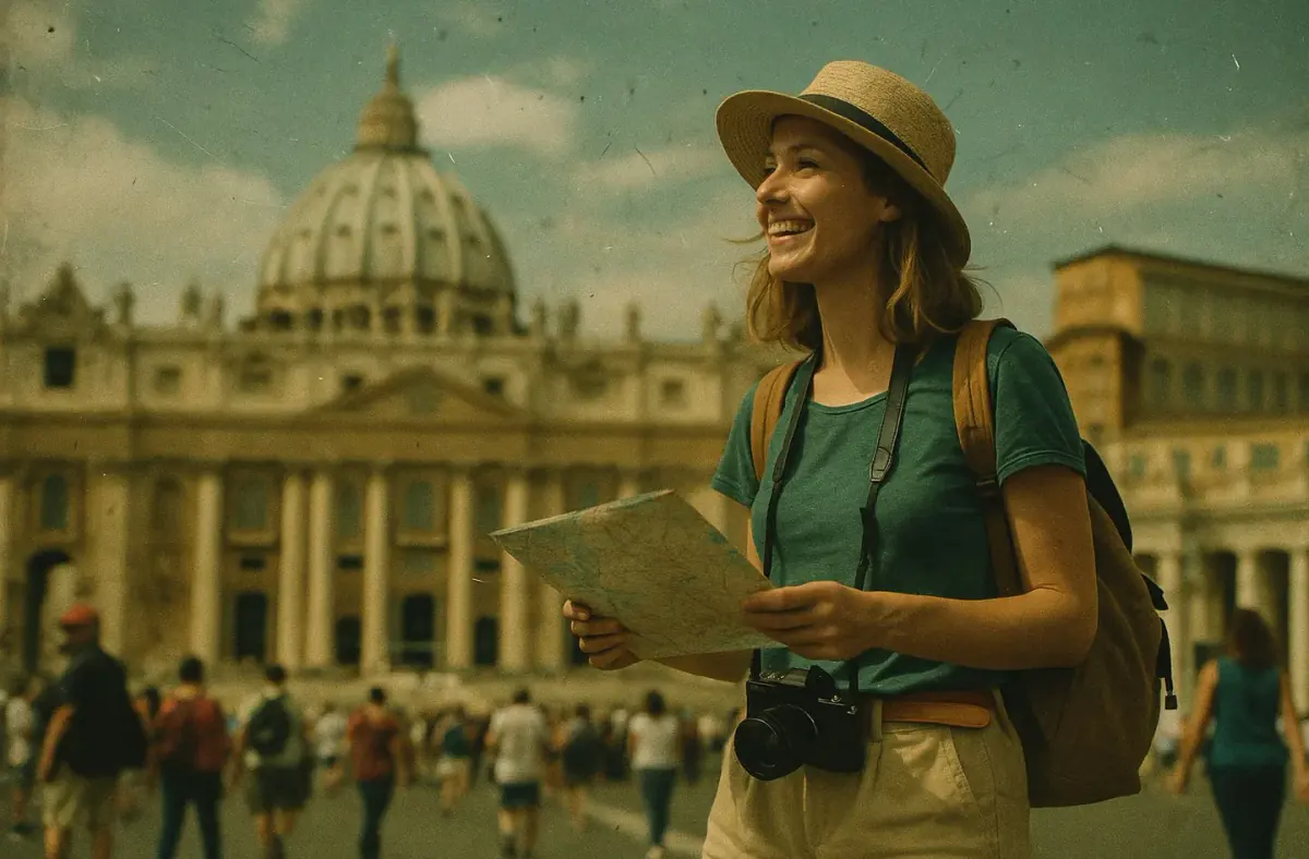 Touriste en balade pour la journée mondiale du tourisme.