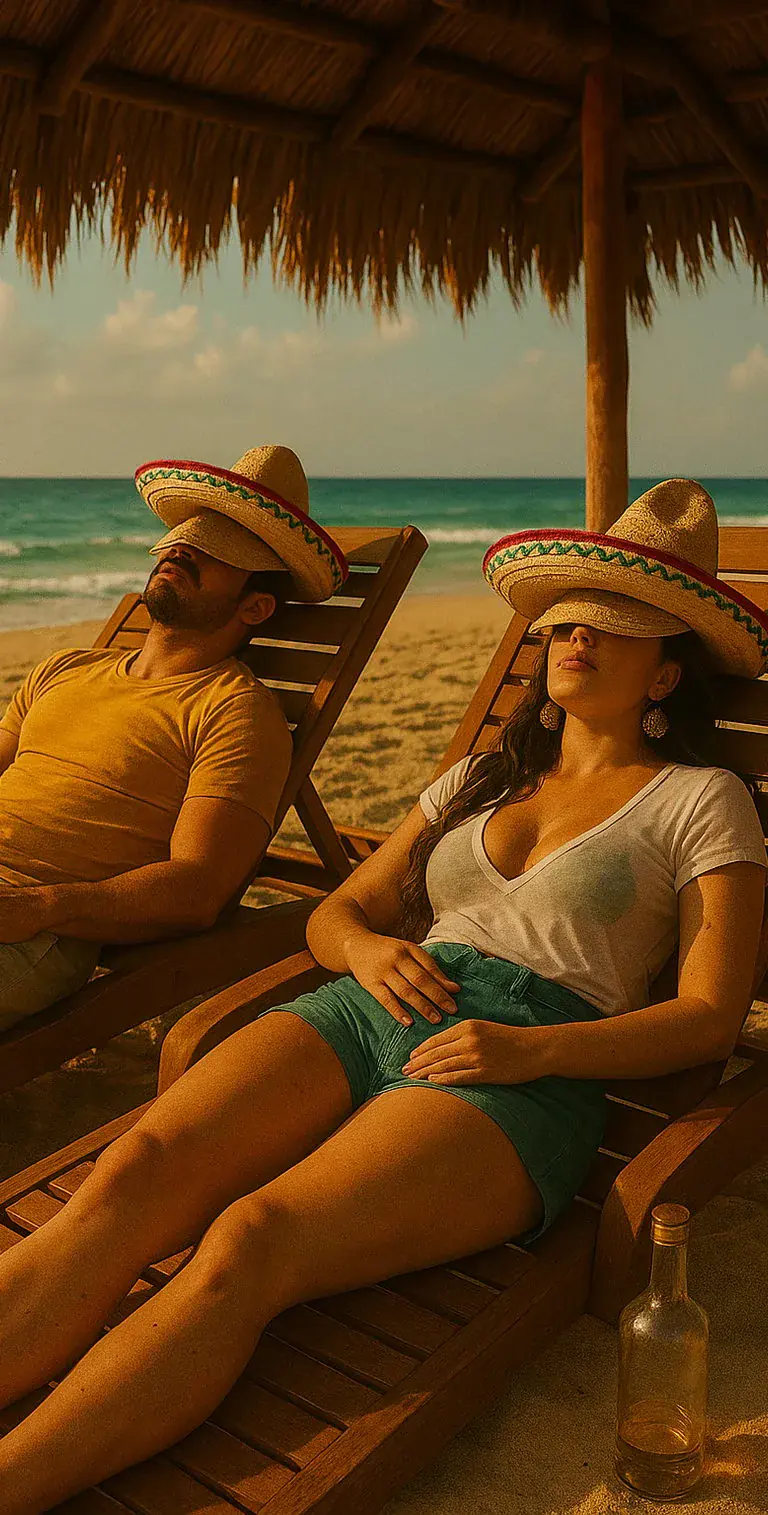 Un couple fait la sieste après avoir bu de la tequila pour la journée nationale de la tequila